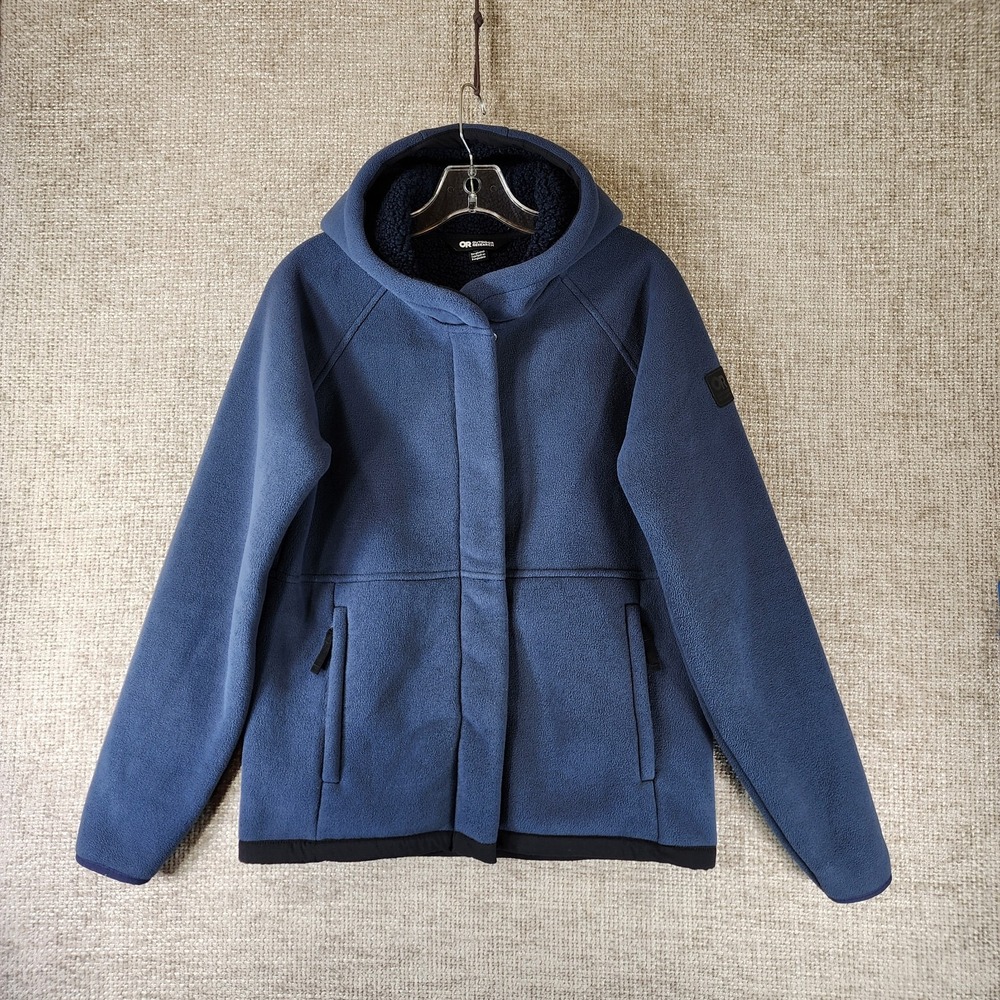 OUTDOOR RESEARCH Juneau Fleece Hoodie Womens S Blue Sweater Jacket Full Zip